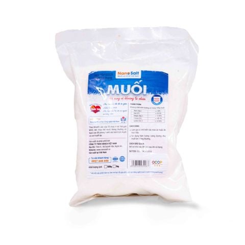 Muối Biển Giảm Natri - Bổ Sung Vi Khoáng Tự Nhiên 500gr, Thương Hiệu Nanosalt