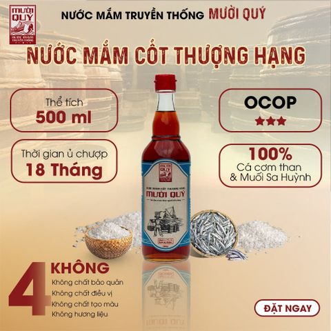 Nước mắm truyền thống thượng hạng Mười Quý