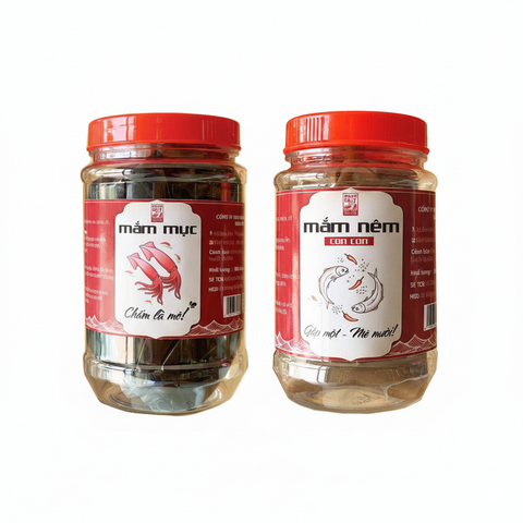 Combo 01 Mắm Mực Sữa Mino 500gr & 01 Mắm Cá Cơm Còn Con 500gr - Mười Quý Quảng Ngãi
