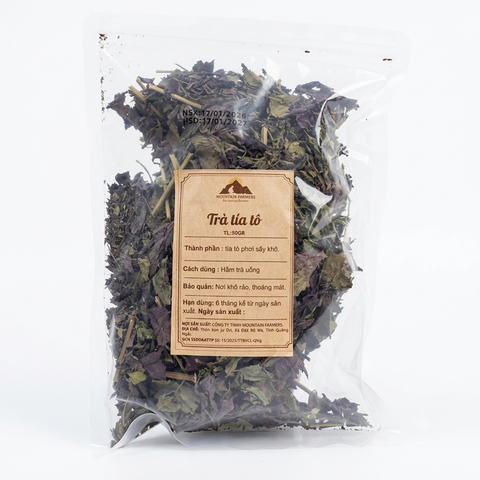 Smile Farm KonTum - Trà Tía Tô Khô 50gr, (Lá tía tô canh tác thuần tự nhiên)