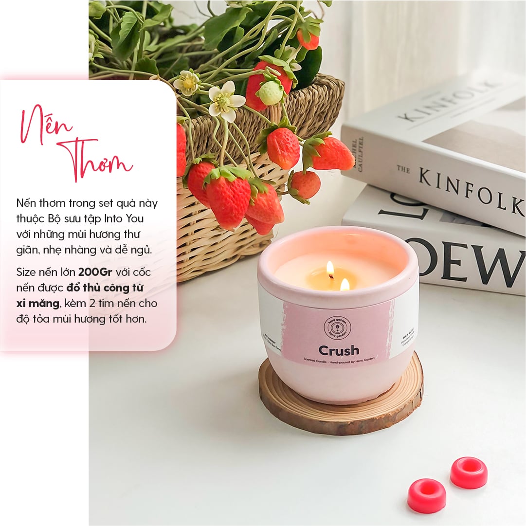 Set Quà Tặng Noel Giáng Sinh - Sinh Nhật Bạn Nữ, Bạn Trai Nến Thơm INTO YOU Heny Garden