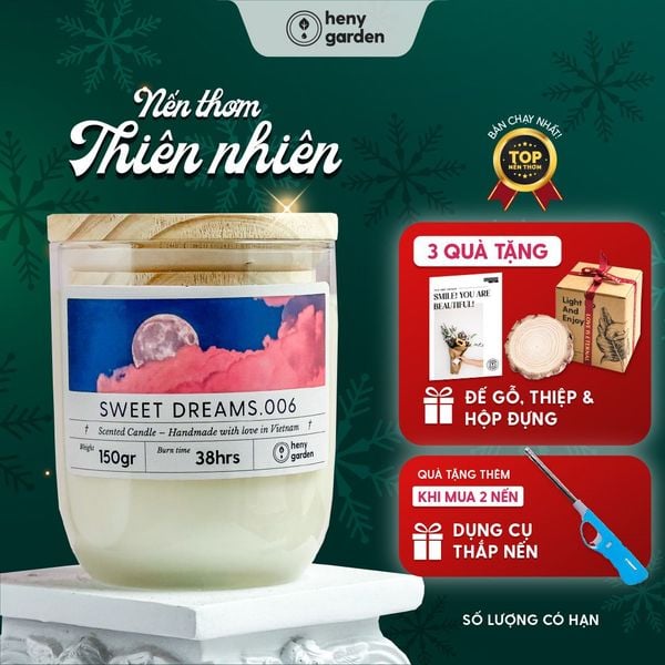 [Quà 20/11 Tặng Thầy Cô] Nến Thơm Thư Giãn Chill & Mùi Hương Dễ Ngủ HENY GARDEN