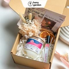 Set Quà Tặng Sinh Nhật Bạn Nữ, Bạn Trai Nến Thơm Chill & Relax HENY GARDEN