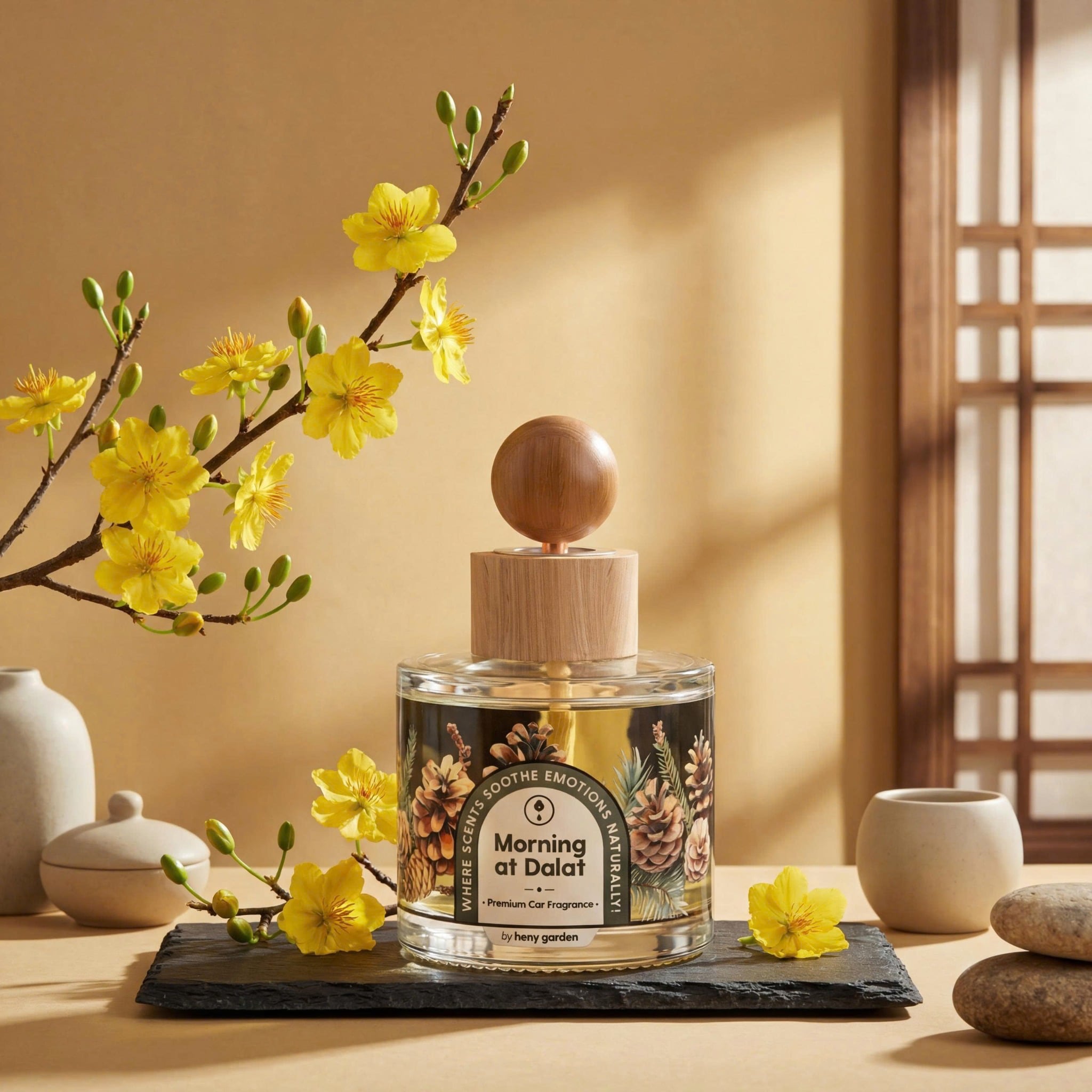 Nước Hoa Ô Tô HENY GARDEN Cao Cấp - Nước Hoa Xe Hơi, Tinh Dầu Thơm Xe Ô Tô Khử Mùi, Chống Say Xe, Mùi Hương Thư Giãn