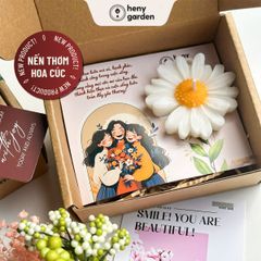 Nến Thơm Hoa Cúc Quà Doanh Nghiệp - Quà Đáp Lễ Cưới Set 50-100 Phần Heny Garden