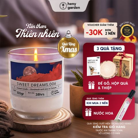 Nến Thơm Thư Giãn Làm Quà Tặng Chill & Mùi Hương Dễ Ngủ HENY GARDEN