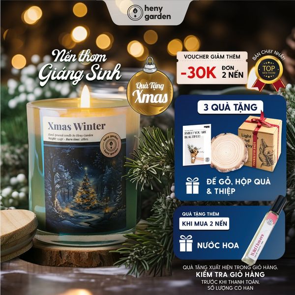 Nến Thơm Giáng Sinh Noel BST Green Xmas HENY GARDEN (Phiên bản giới hạn)