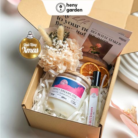 Set Quà Tặng Sinh Nhật Bạn Nữ, Bạn Trai Nến Thơm Chill & Relax HENY GARDEN