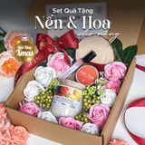 Set Quà Tặng Noel Giáng Sinh Nến Thơm và Hoa Hồng HENY GARDEN