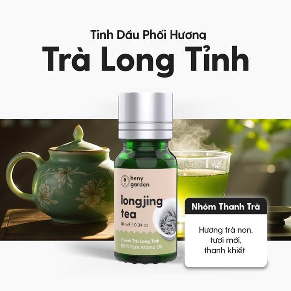 Tinh Dầu Thơm Phòng Phối Hương Trà Long Tỉnh (Longjing Tea) Xông Phòng HENY GARDEN