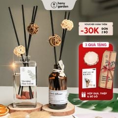 Bộ Tinh Dầu Khuếch Tán Thơm Phòng Cắm Que HENY GARDEN Thay Thế Máy Xông