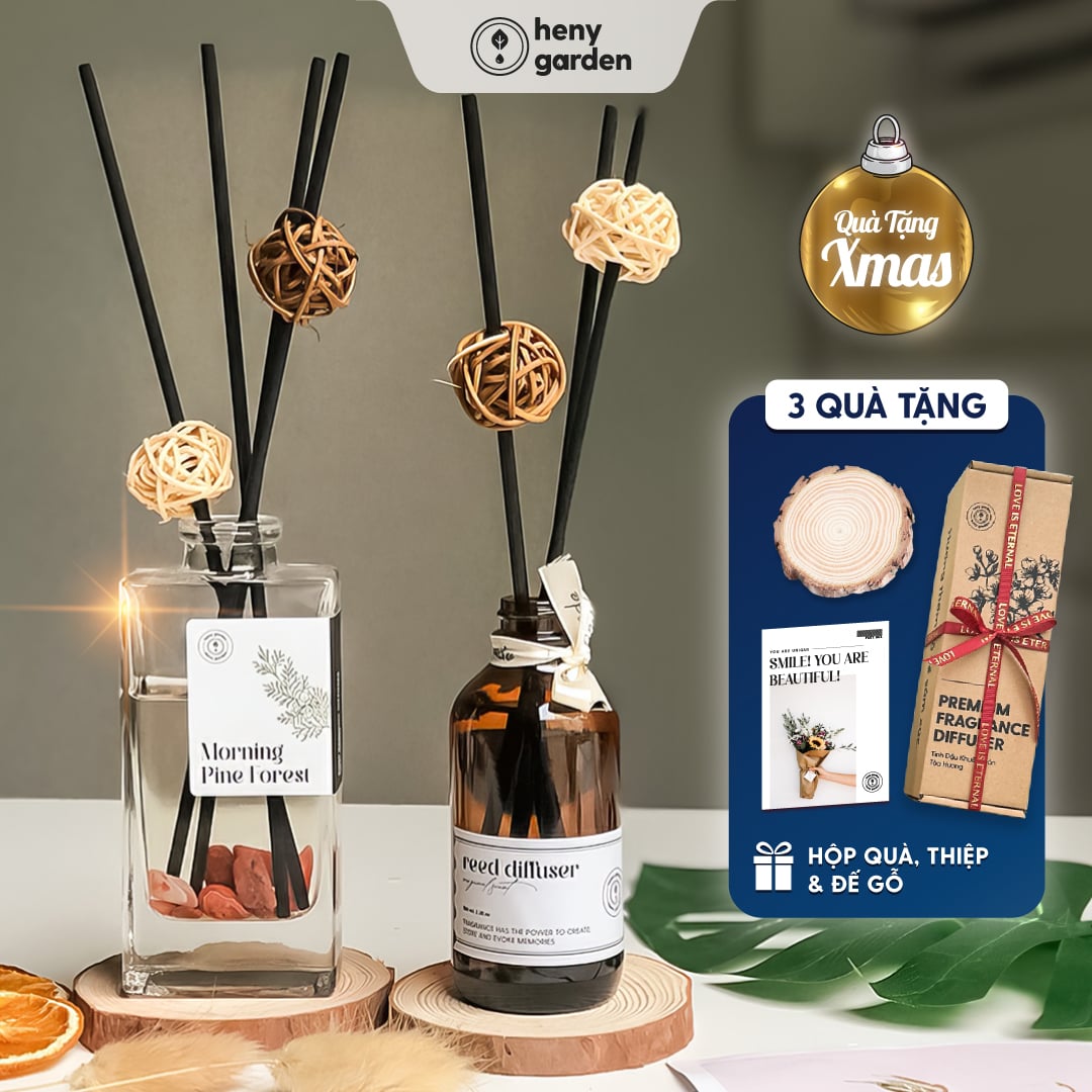 Bộ Tinh Dầu Khuếch Tán Thơm Phòng Cắm Que HENY GARDEN Thay Thế Máy Xông
