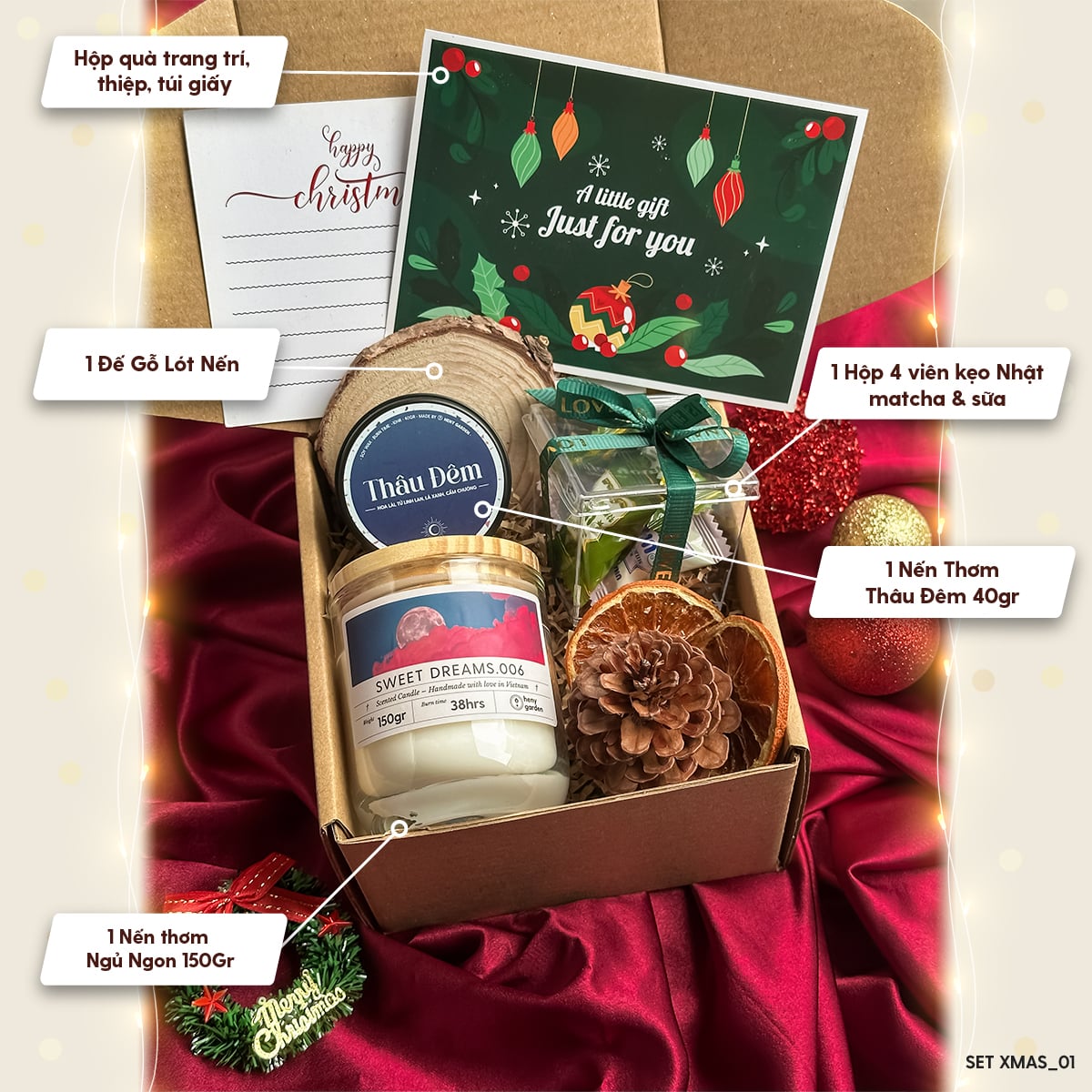 Set Quà Tặng Noel Giáng Sinh Nến Thơm Heny Garden (Chill Xmas Collection)