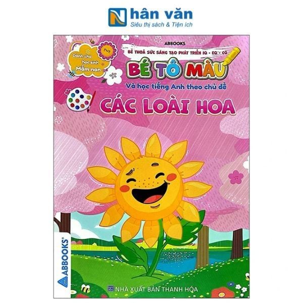 Bé Tô Màu Và Học Tiếng Anh Theo Chủ Đề - Các Loài Hoa - nhanvan.vn