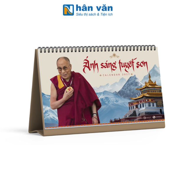 Lịch Bàn Chữ A - Ánh Sáng Tuyết Sơn (19 x 12 cm) - Thái Hà - 2027 - nhanvan.vn