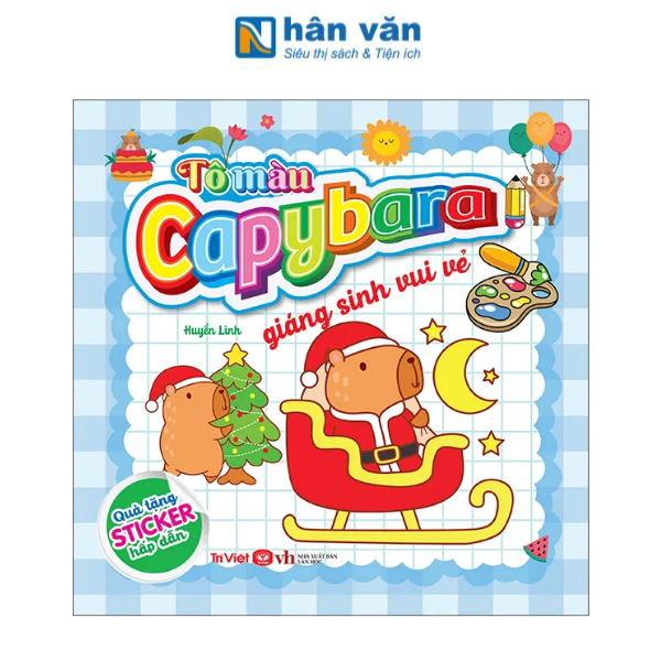 Tô Màu Capybara - Giáng Sinh Vui Vẻ - nhanvan.vn