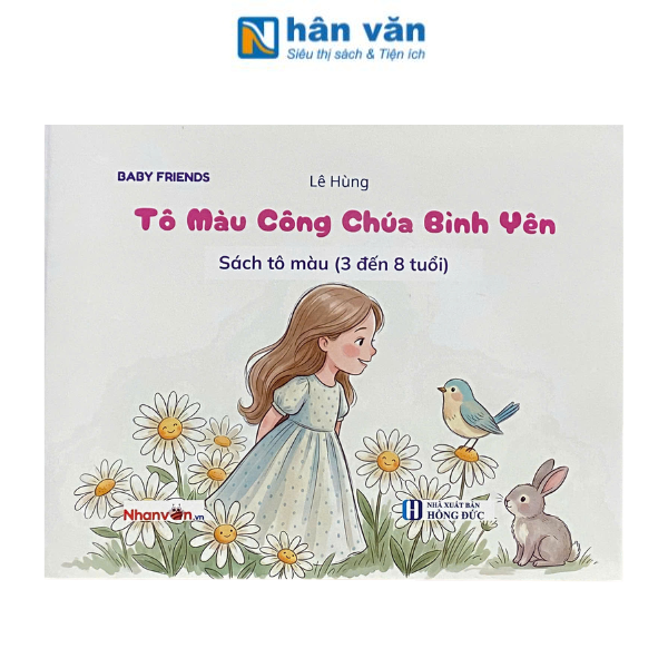 Baby Friends - Tô Màu Công Chúa Bình Yên - Sách Tô Màu (3-8 Tuổi) - nhanvan.vn