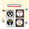  Em Bé Hạnh Phúc - Kích Thích Thị Giác Cho Bé - Đen, Trắng, Đỏ, Xanh Lá - Đồ Vật - Bìa Cứng 