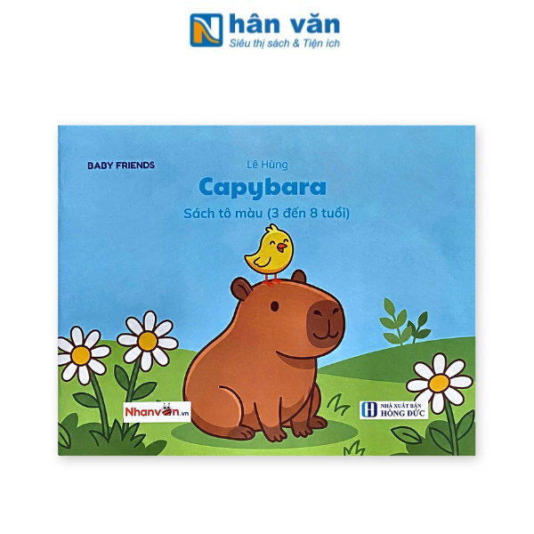 Baby Friends - Capybara - Sách Tô Màu (3-8 Tuổi) - nhanvan.vn
