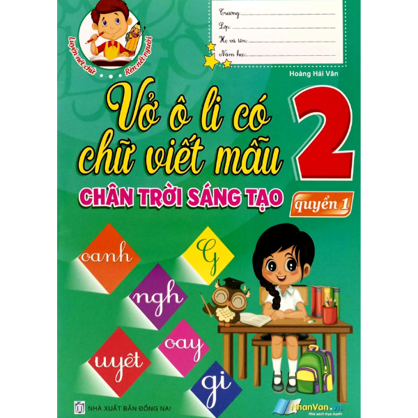  Vở ô li có chữ viết mẫu 2/1 - Chân Trời (ĐN) - TB 
