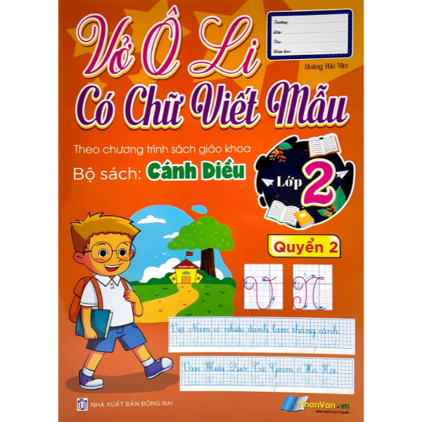 Vở Ôli có chữ viết mẫu 2 quyển 1 - Cánh Diều - nhanvan.vn