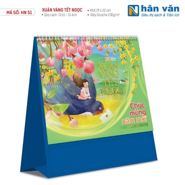 Lịch Bàn Vuông - Xuân Vàng Tết Ngọc