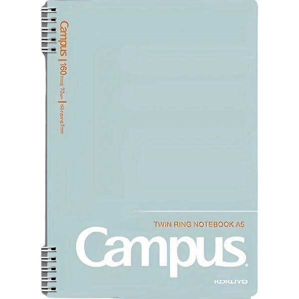 Sổ Lò Xo KUSUMI Màu Xanh Kẻ Ngang - 160 Trang - nhanvan.vn