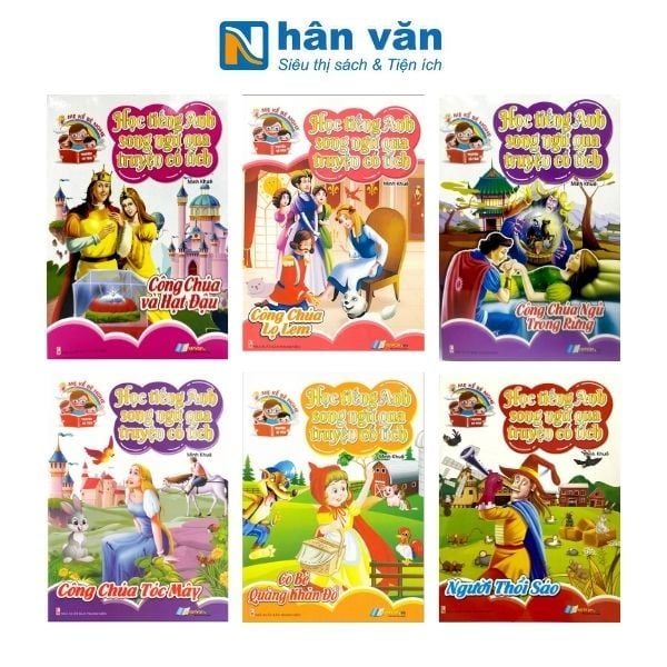 Combo Sách Học Tiếng Anh Song Ngữ Qua Truyện Cổ Tích - Nhiều Chủ Đề - nhanvan.vn