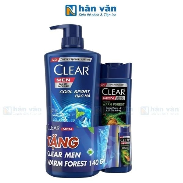 Dầu Gội Sạch Gàu Dành Cho Nam Clear Men Cool Sport Bạc Hà Chai 630G - nhanvan.vn