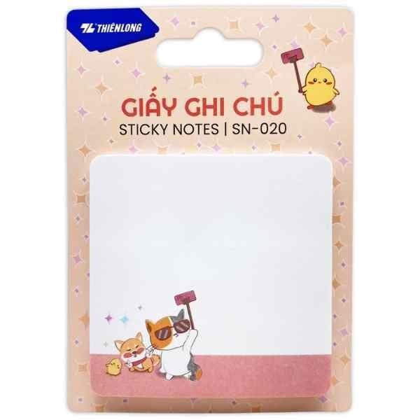 Giấy Ghi Chú Besties - 70 x 70 mm - Thiên Long SN-020 (40 Tờ/Xấp) - Màu Hồng Cam - nhanvan.vn