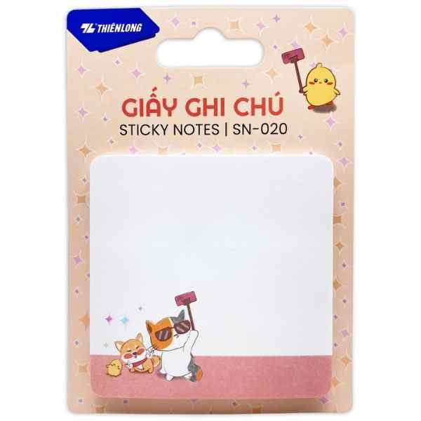  Giấy Ghi Chú Besties - 70 x 70 mm - Thiên Long SN-020 (40 Tờ/Xấp) - Màu Hồng Cam 