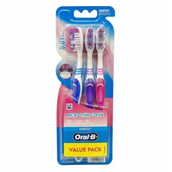 Bàn Chải Đánh Răng Oral B Lông Siêu Mềm - Vỉ 3 Cái - nhanvan.vn
