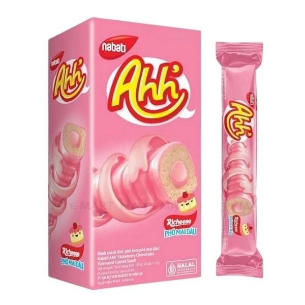 Bánh Snack Phô Mai Dâu Richeese Ahh Nabati 90gr - nhanvan.vn
