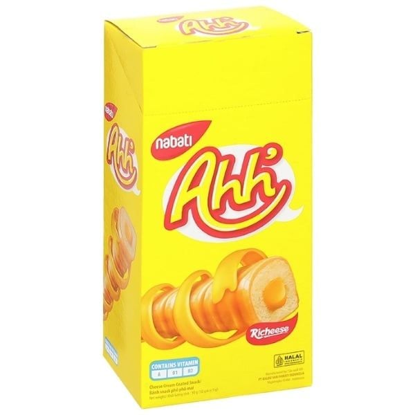 Bánh Xốp Phô Mai Richeese Ahh Nabati Triple Cheese 90gr - nhanvan.vn