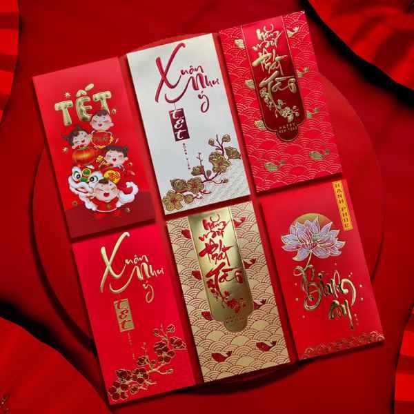 Bao Lì Xì Đại  - Xấp 5 Cái 9x17cm - nhanvan.vn