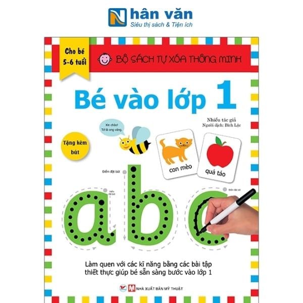 Bộ Sách Tự Xóa Thông Minh - Bé Vào Lớp 1 - Cho Bé 5-6 Tuổi - nhanvan.vn