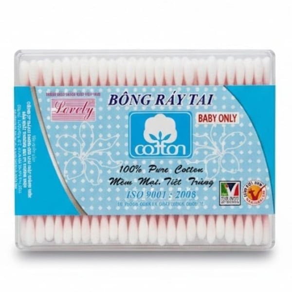 Bông Ráy Tai Lovely Cotton Mềm Mại Tiệt Trùng - Hộp 170 Cái - nhanvan.vn
