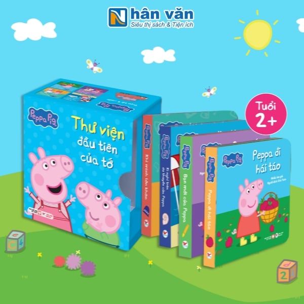Boxset Peppa Pig - Thư Viện Đầu Tiên Của Tớ (Hộp 4 Cuốn) - nhanvan.vn