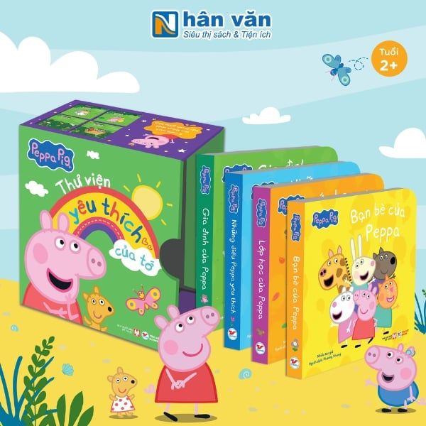 Boxset Peppa Pig - Thư Viện Yêu Thích Của Tớ (Hộp 4 Cuốn) - nhanvan.vn