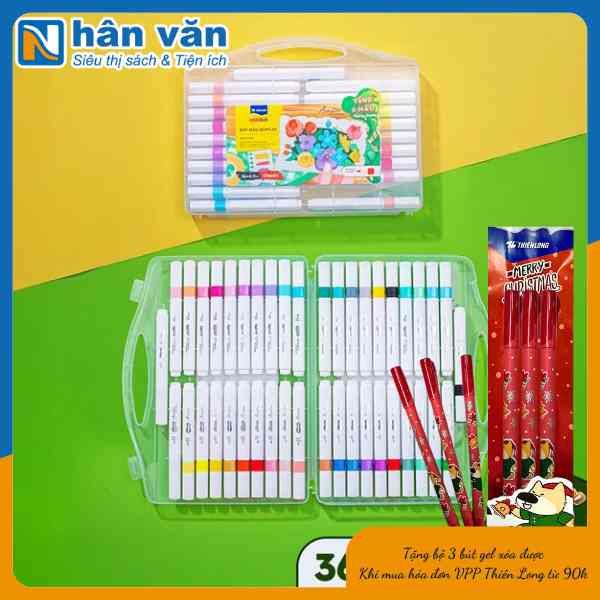 Hộp 36+6 Bút Màu Acrylic Đầu Brush - Thiên Long - Colokit ACM-C022 - nhanvan.vn
