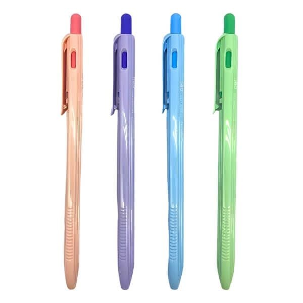  Bút Bi Đầu Bấm 0.7mm - Deli - Màu Đỏ - EQ107C-RD 