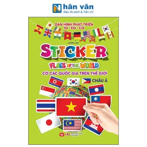  Sticker Flag Of The World - Cờ Các Quốc Gia Trên Thế Giới - Châu Á 