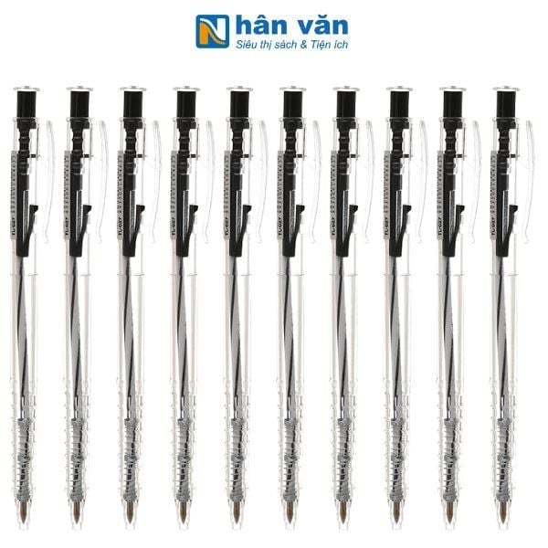 Combo 10 Bút Bi Thiên Long TL-027 - Mực Đen - nhanvan.vn