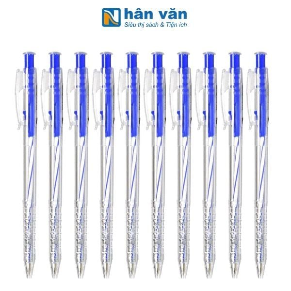 Combo 10 Bút Bi Thiên Long TL-027 - Mực Xanh - nhanvan.vn
