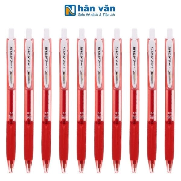 Combo 10 Bút Bi Thiên Long 0.5mm TL-095 - Mực Đỏ - nhanvan.vn