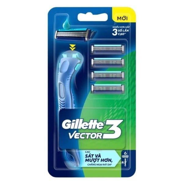 Dao Cạo Râu Gillette Vector 3 6Up - nhanvan.vn