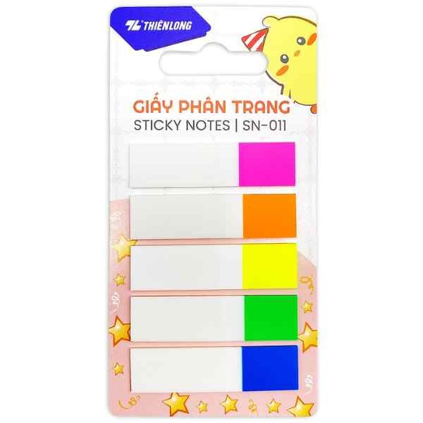  Giấy Phân Trang Pet - 12 x 45 mm - Thiên Long SN-011 (100 Tờ/Xấp) 