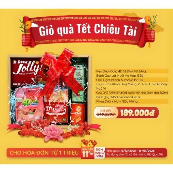 Giỏ Quà Chiêu Tài - Tết Bính Ngọ - 2026 - nhanvan.vn