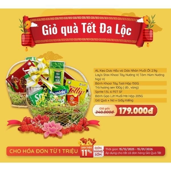 Giỏ Quà Tết Đa Lộc - Tết Bính Ngọ - 2026 - nhanvan.vn