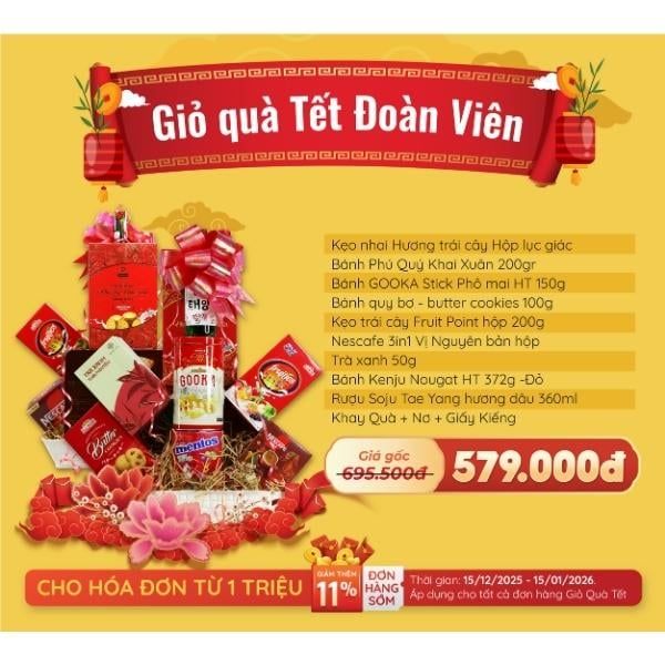 Giỏ Quà Tết Đoàn Viên - Tết Bính Ngọ - 2026 - nhanvan.vn